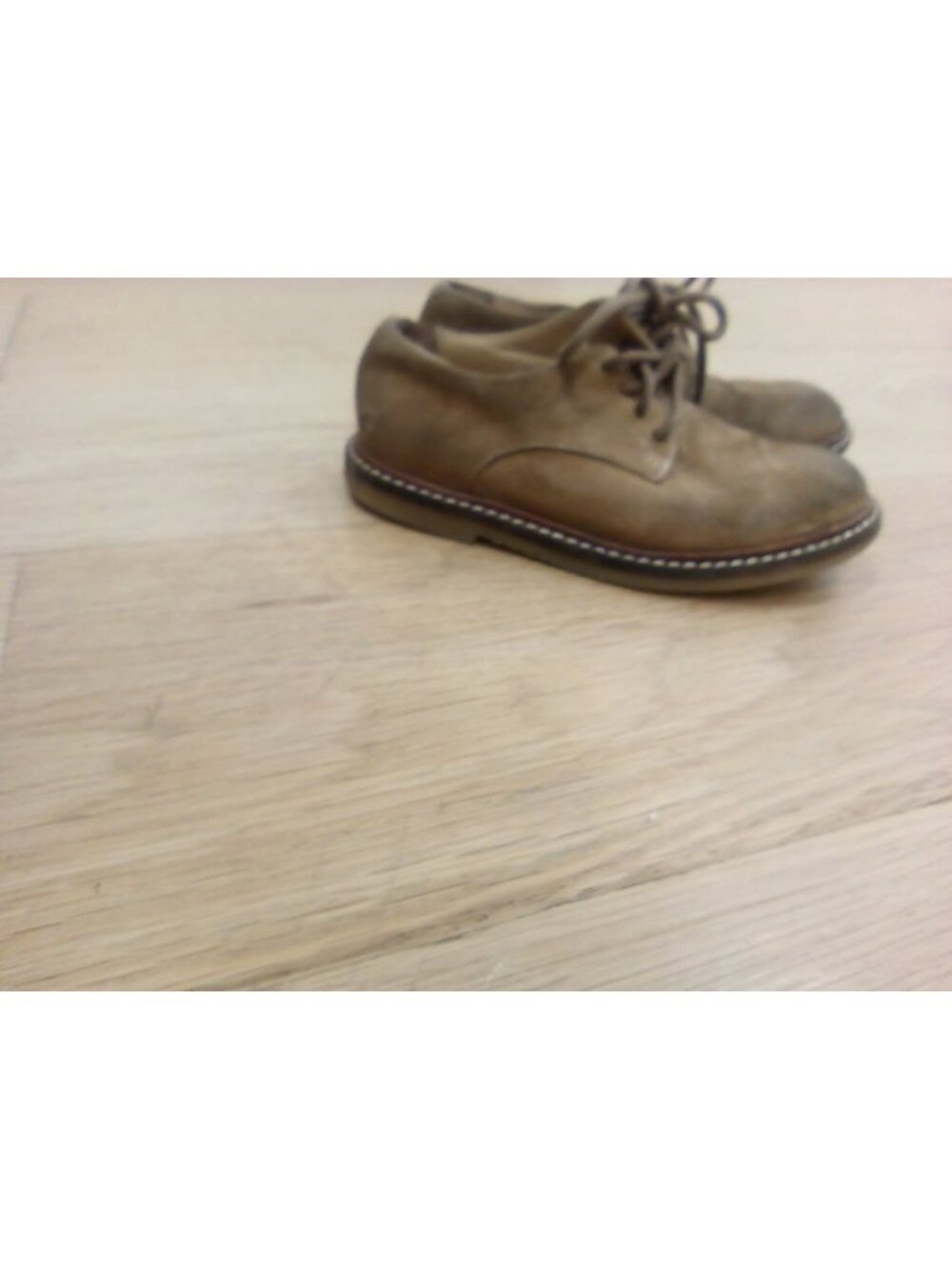 Bonpoint kids beige suede derby lace-up shoes size 26 EU